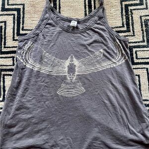Magnolia Pearl Gray Tank Top with Bird Design